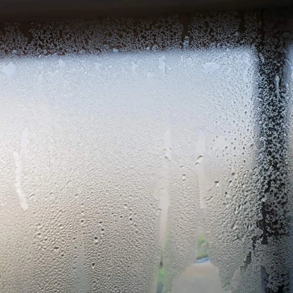 Misted double glazed window requiring sealed unit replacement